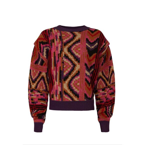 FARM Rio Striped Patchwork Sweater 💘 - Picture 1 of 12